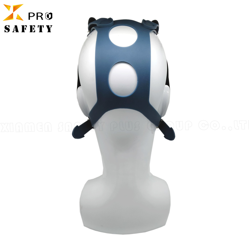 Máscara de gas de silicona de doble filtro para protección respiratoria industrial