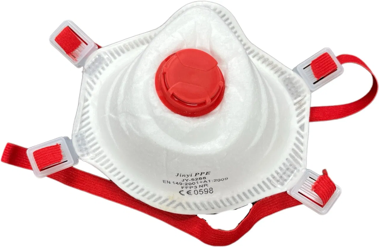 Mascarilla de polvo con válvula en forma de copa para protección industrial en construcción
