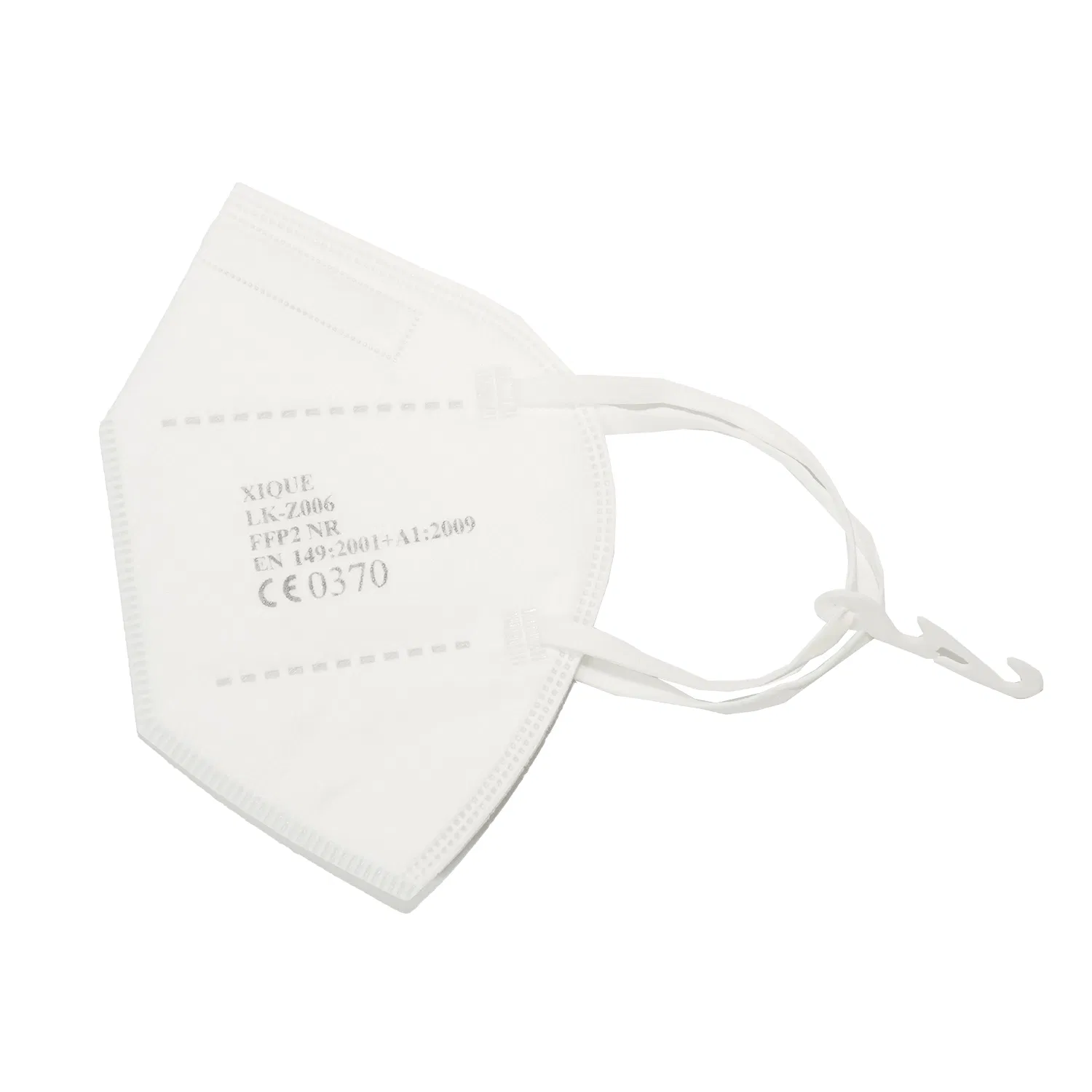 Mascarilla plana plegable FFP2 envuelta individualmente con alta eficiencia de filtración