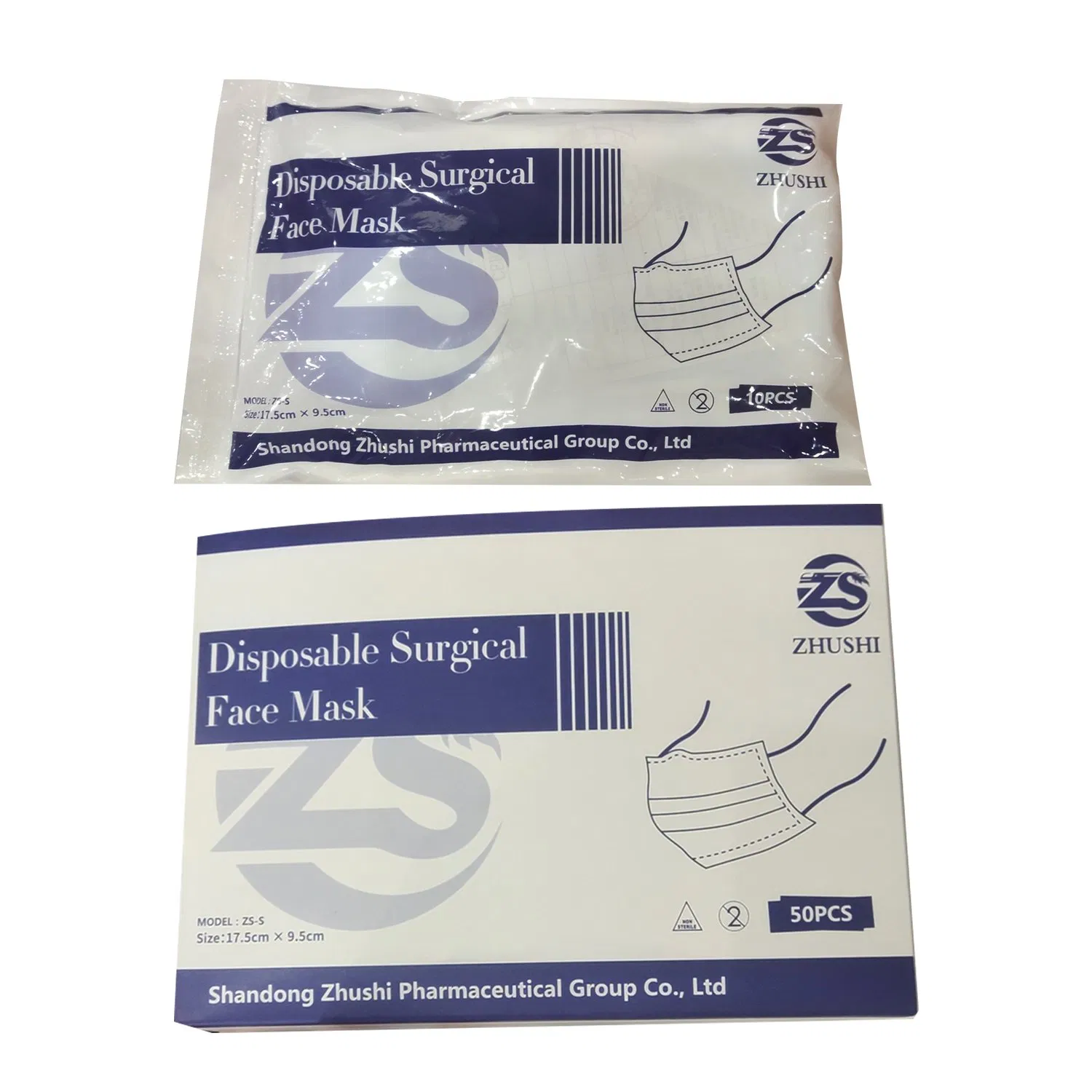 Corbata en 3ply Mascarilla Quirúrgica Desechable de Tela No Tejida