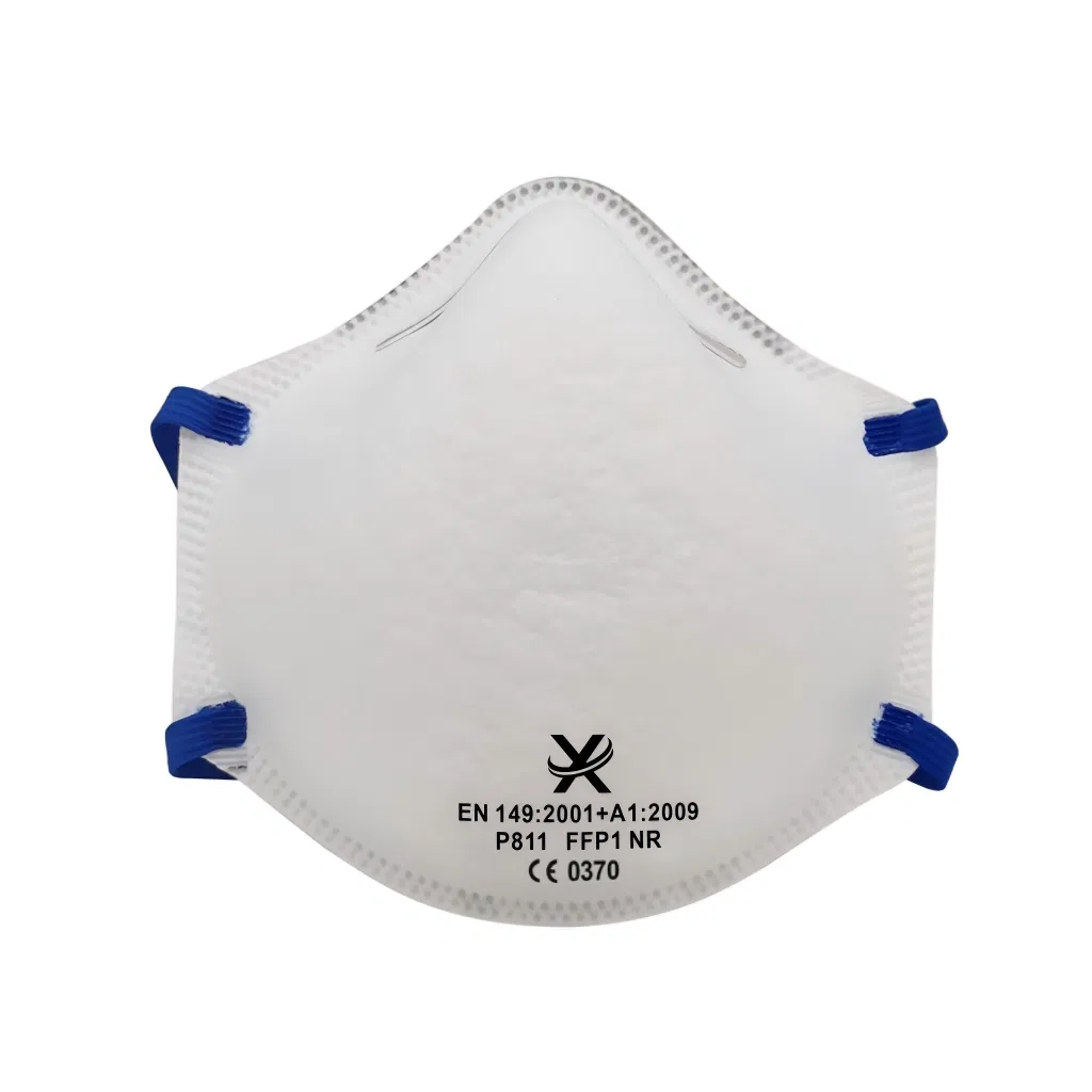 Mascarilla desechable FFP1 Nr Profesional Transpirable Respiratoria en forma de copa Seguridad contra el polvo