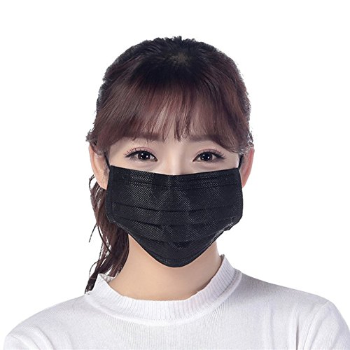 Mascarilla Médica Desechable 3ply Mascarilla Negra con Ganchos para las Orejas CE En14683 Estándar FDA Bfe99%