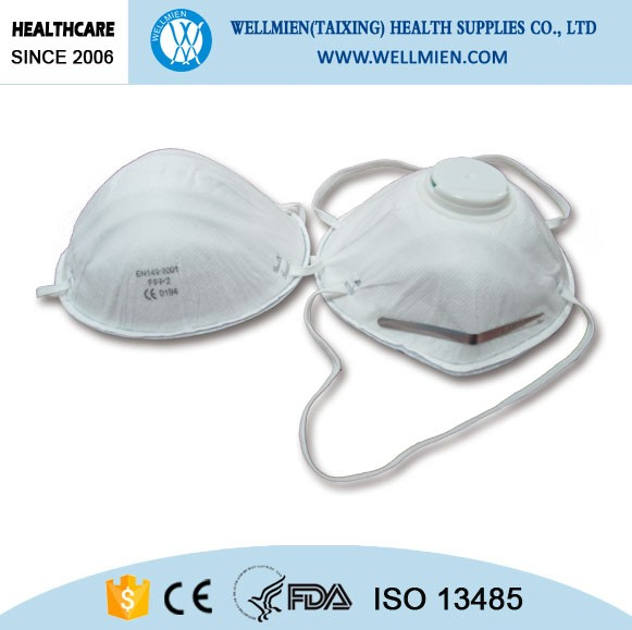 Mascarilla de respirador personal de protección médica de tela no tejida contra el polvo