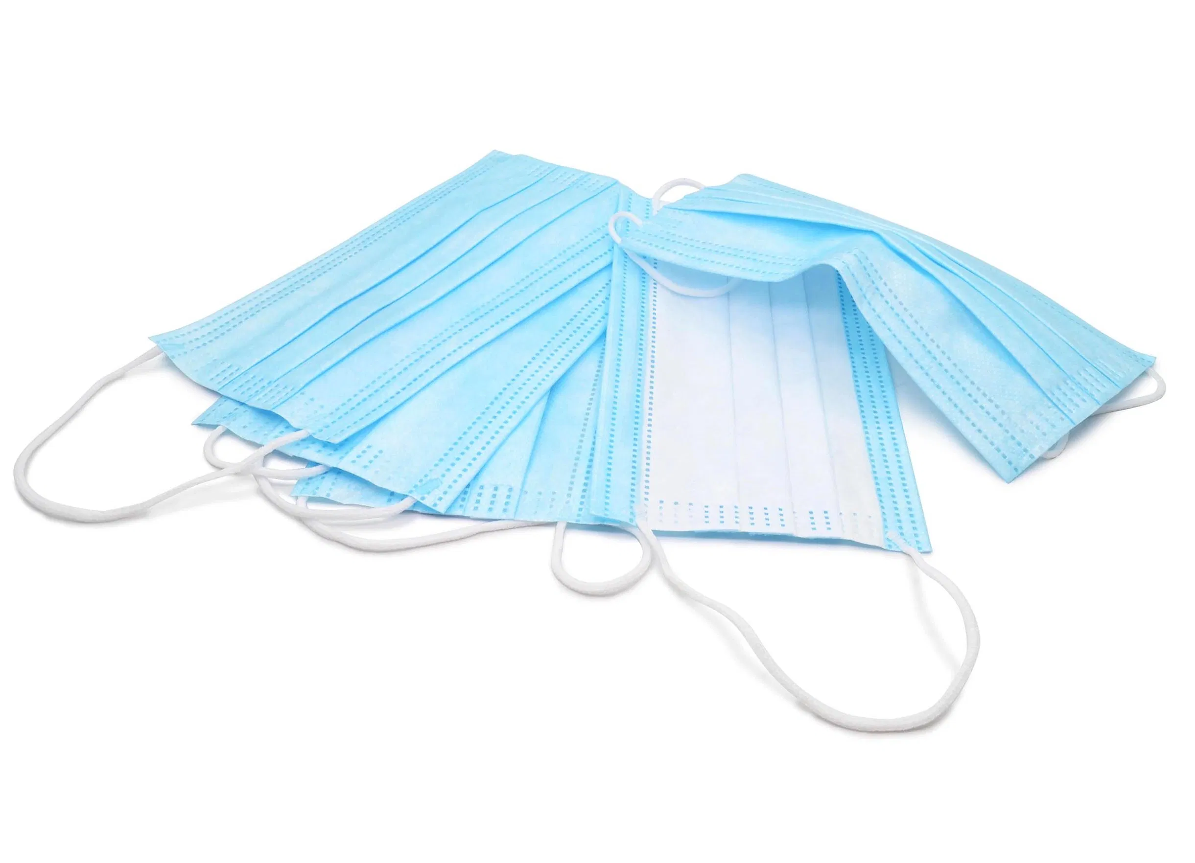 Mascarilla desechable 3 de tela no tejida con lazo para las orejas, adecuada para el hogar, la escuela, la oficina y al aire libre