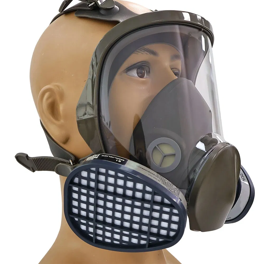 3 Capa del Sistema Antipolvo Máscara de Gas de Cara Completa Reutilizable con Clip Nasal Ajustable