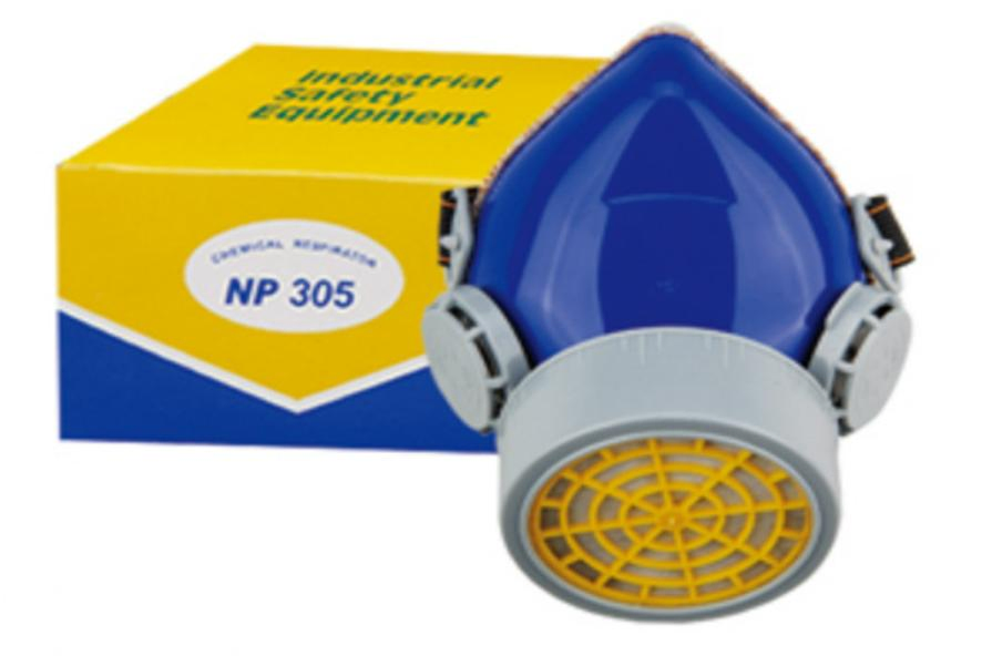 Mascarilla respiratoria de medio rostro de PVC con seguridad de cartucho único 305 máscara de polvo máscara protectora de gas respirador de calidad