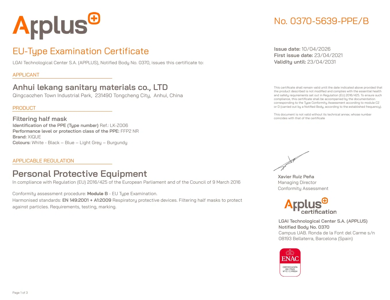 Certificado CE