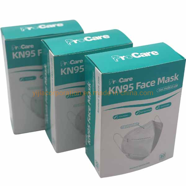 Filtración de Alta Eficiencia 5 Capas de Spunbond Desechable KN95 Mascarilla