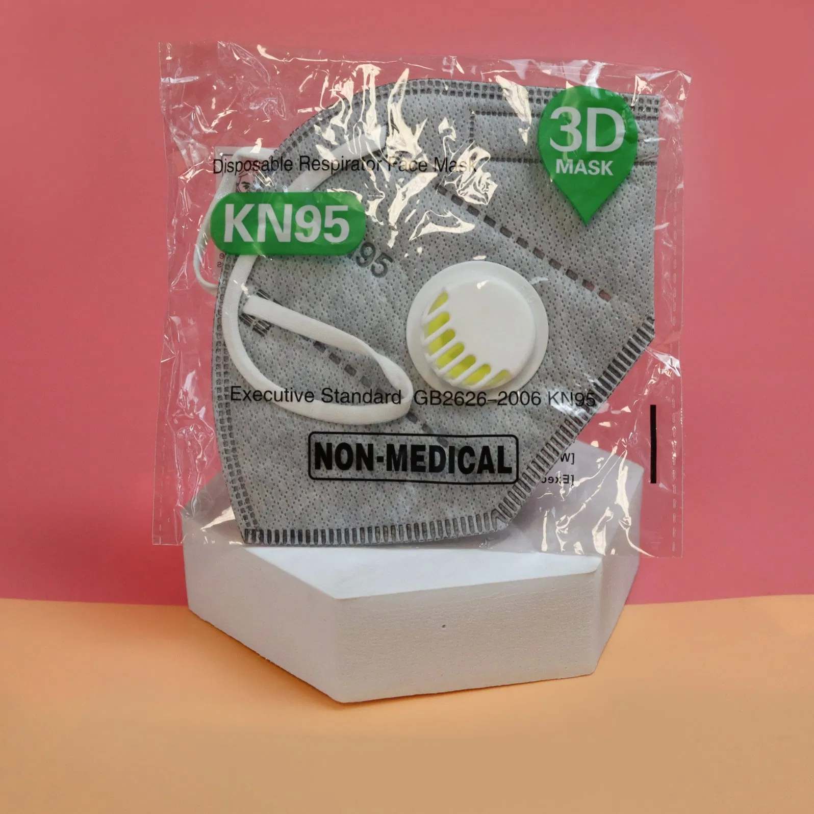 KN95 Mascarilla con válvula 5 Equipos de protección personal desechables de múltiples capas contra el polvo