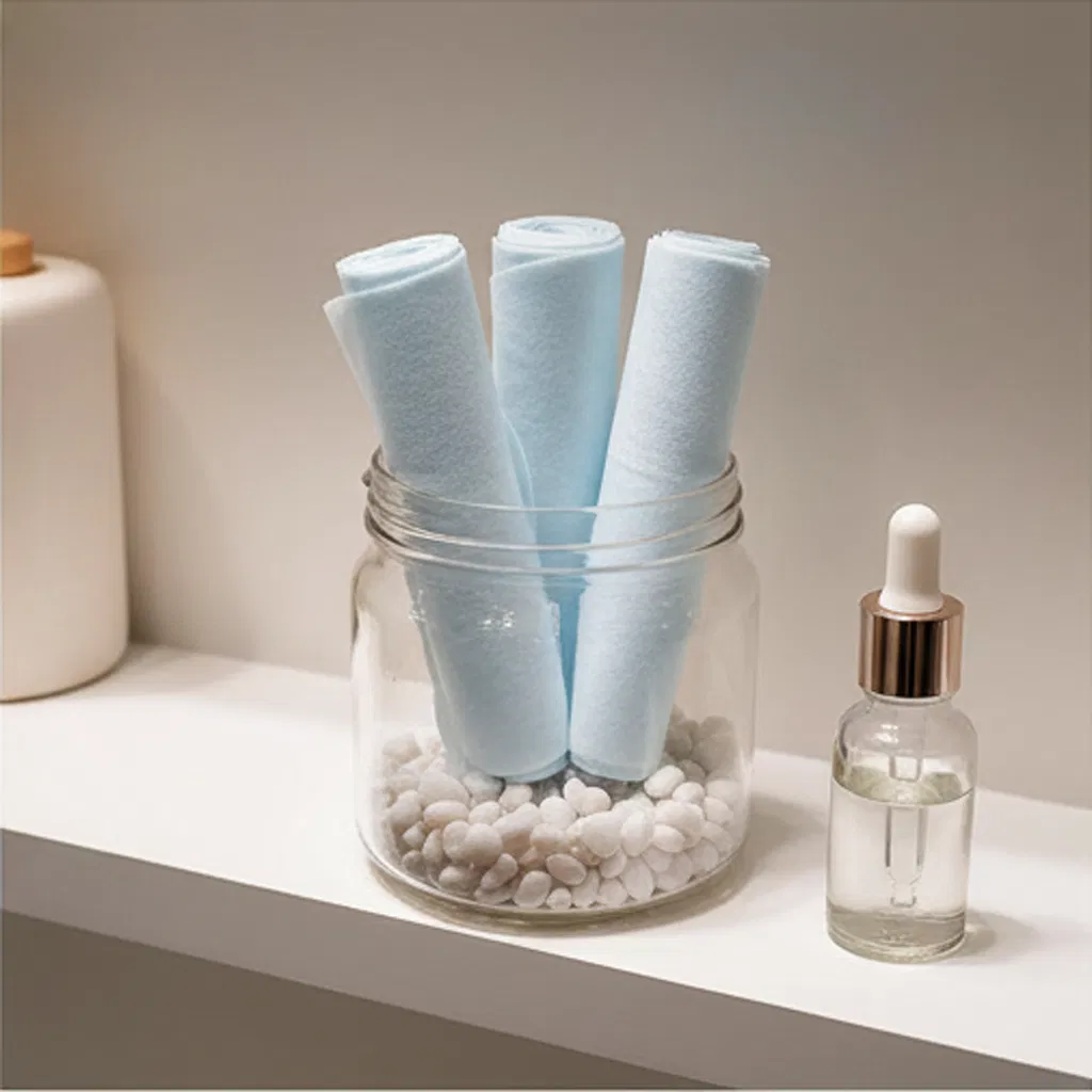 Tela no tejida OEM Tencel Lyocell natural orgánica máscara facial seca 2 capas precortadas máscaras faciales
