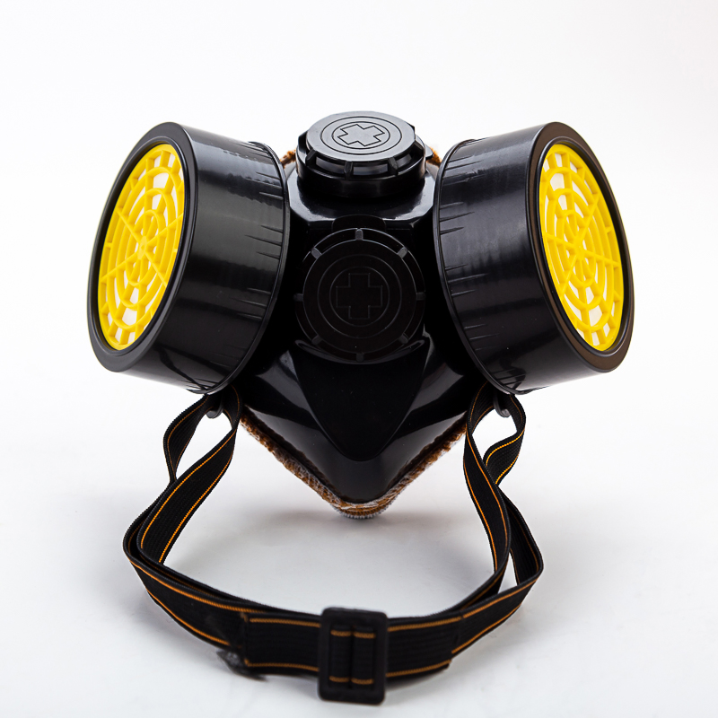 Respirador industrial de media cara y cara completa para oxígeno negro y productos químicos CBRN
