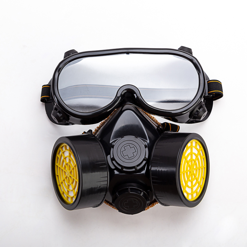 Respirador industrial de media cara y cara completa para oxígeno negro y productos químicos CBRN