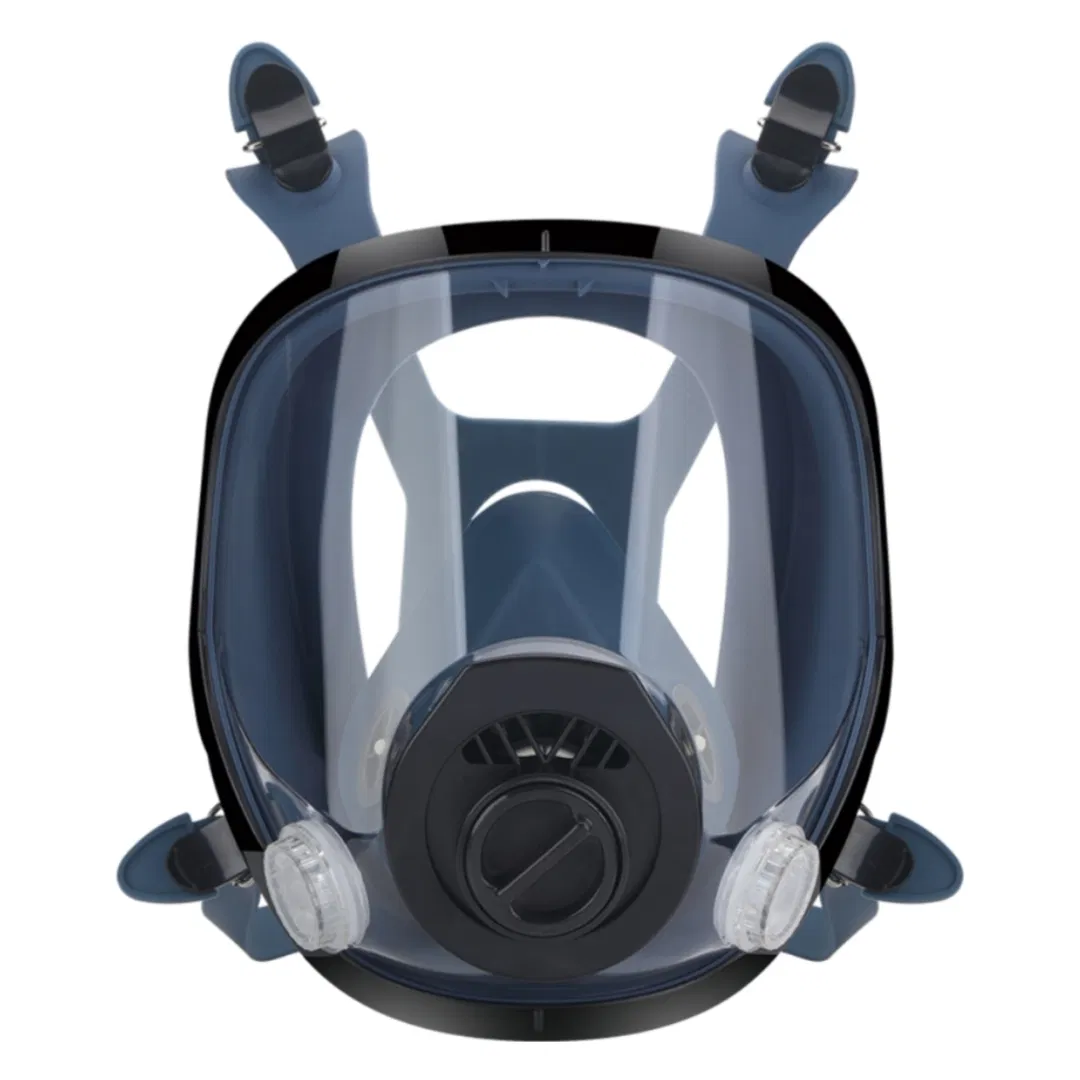 Mascarilla de gas de cara completa reutilizable y cómoda para protección respiratoria