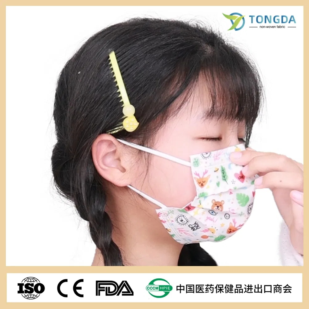 Mascarilla médica impresa para niños de uso económico, múltiples colores 5 capas mascarilla médica