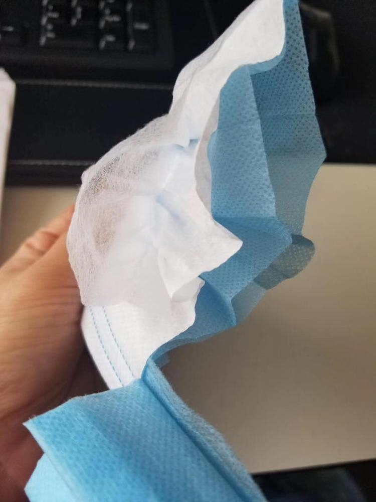 Mascarilla facial quirúrgica desechable no tejida 3ply para adultos