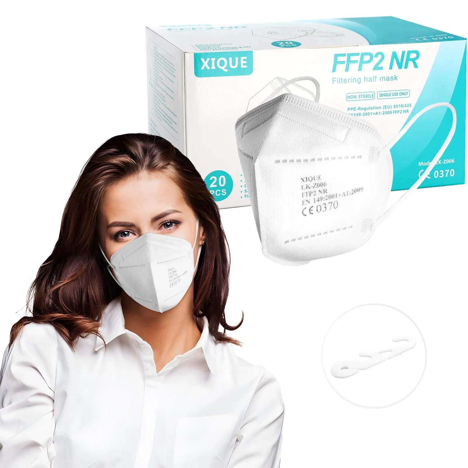 Mascarilla Respiratoria FFP2 Plana Plegable Equipo de Protección Personal para la Industria