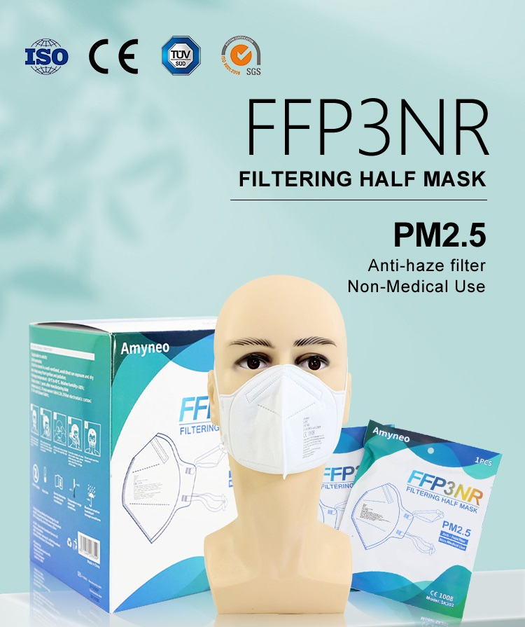 Tamaño Adulto FFP3 Mascarillas Plegables con Cómodo Cabezal