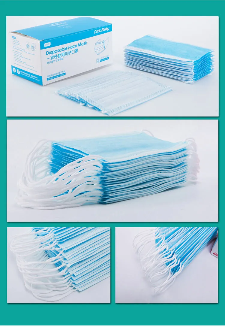 Mascarilla desechable de 3 capas