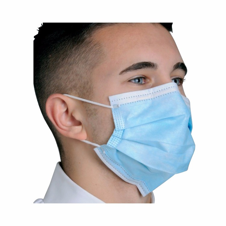 Mascarilla Quirúrgica Desechable 3ply con Ganchos para las Orejas para Uso en Hospitales y Clínicas Dentales