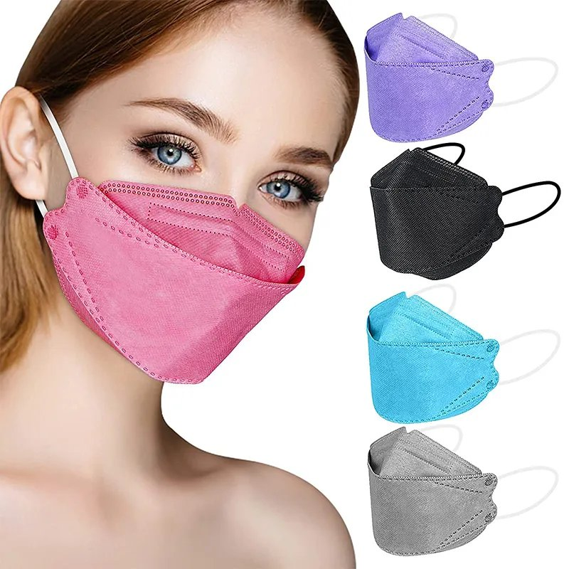 SJ KF94 Fabricante de mascarillas de China Protección premium contra el polvo Paquete individual Desechable Impermeable 4 Capa mascarilla quirúrgica KF94