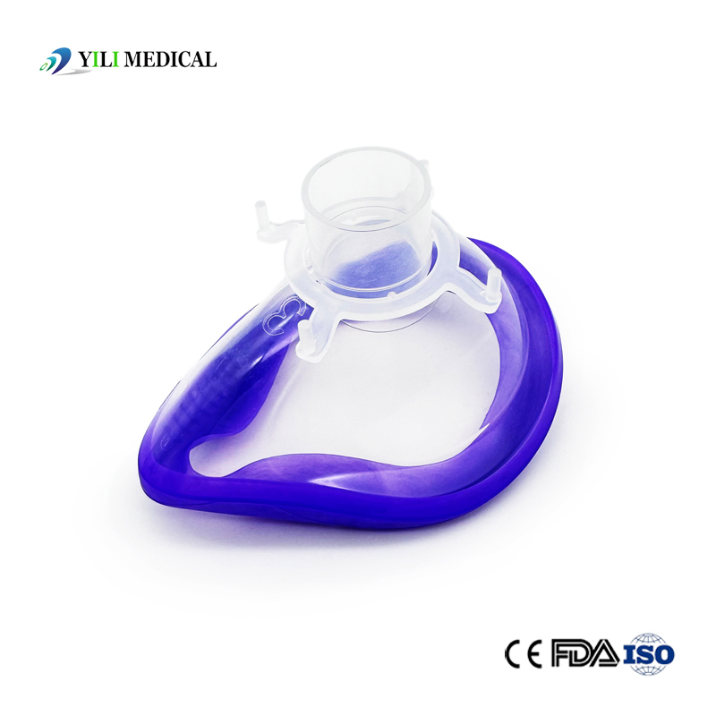 Máscara de anestesia para adultos de PVC de grado médico, máscara de respiración para anestesia, máscara de oxígeno anestésica, máscaras faciales de anestesia, máscara anestésica suave