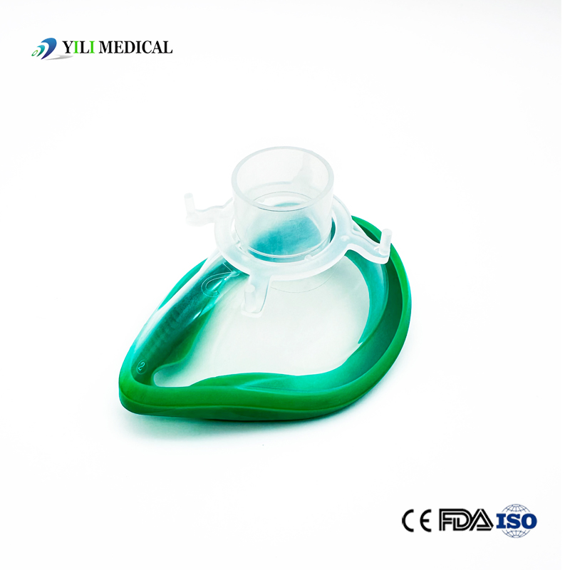 Máscara de anestesia para adultos de PVC de grado médico, máscara de respiración para anestesia, máscara de oxígeno anestésica, máscaras faciales de anestesia, máscara anestésica suave