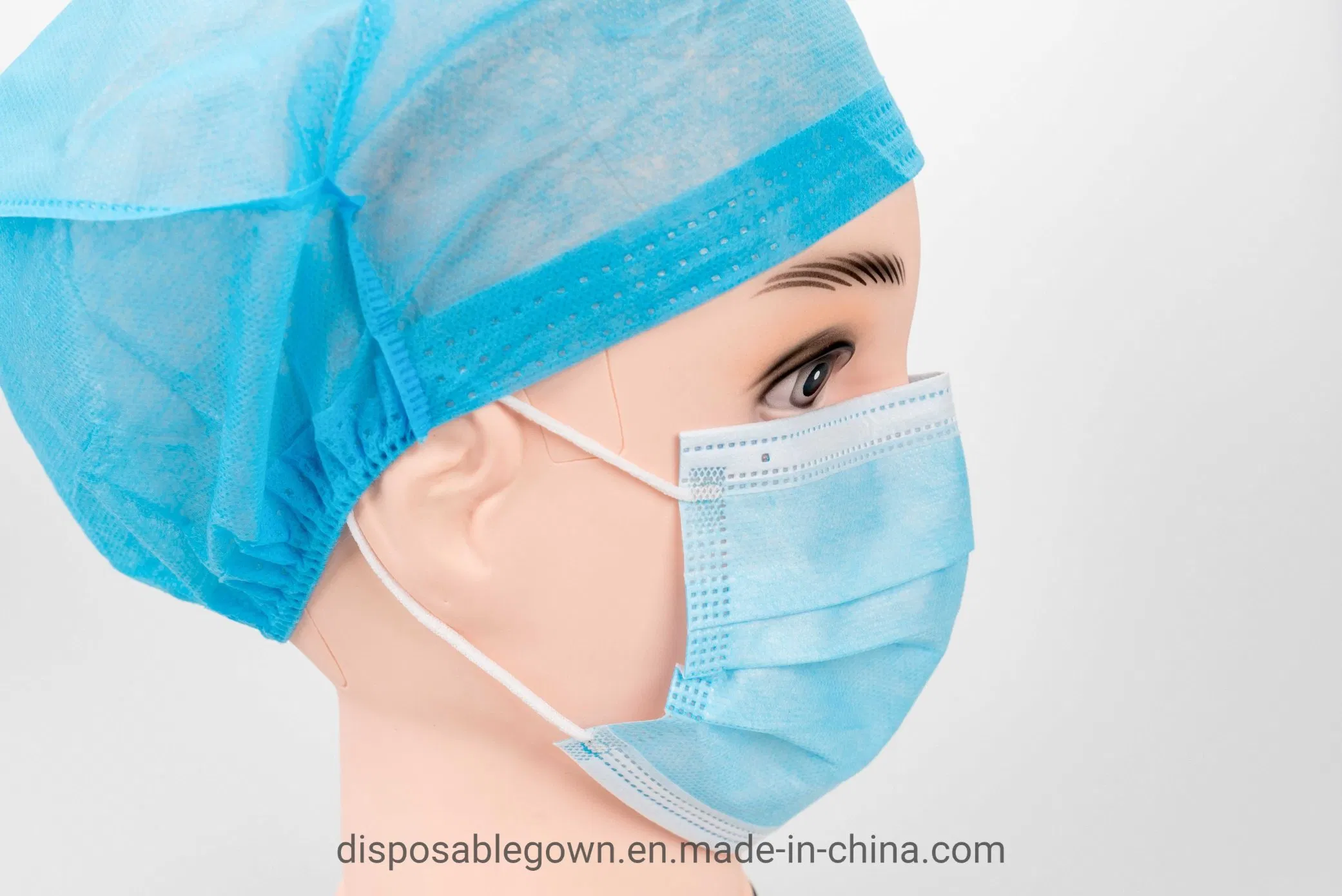 Máscara facial desechable certificada FDA/En14683 para uso médico con Earloop 3ply Mascarilla facial quirúrgica desechable para uso hospitalario