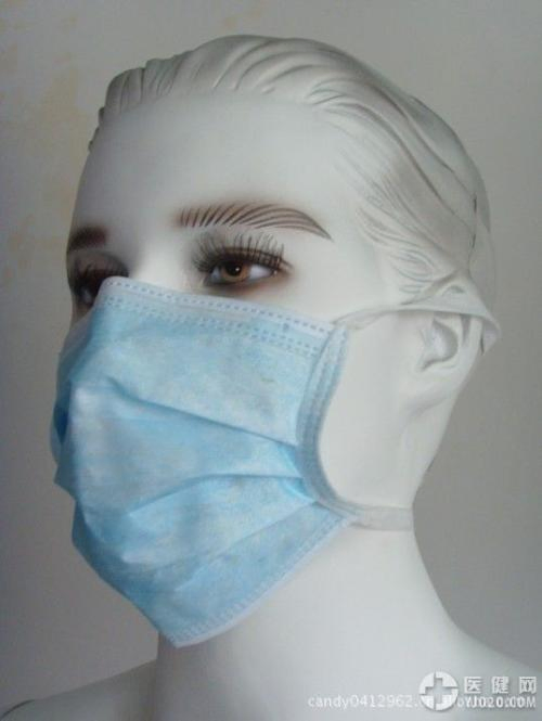 Mascarilla de capas antibacteriana de color azul con ganchos para enfermeras y doctores 3