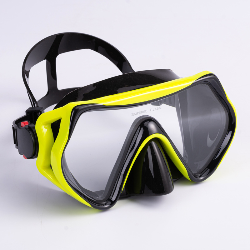 Máscara de buceo redonda clásica de goma a buen precio, lente única, máscara de buceo de estilo antiguo