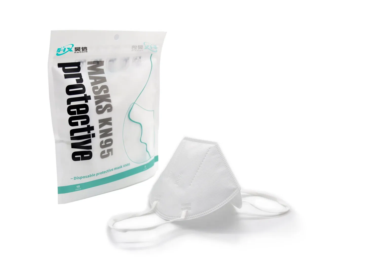 Mascarilla desechable 5-Ply 95%-99% de alta filtración con lazo para las orejas no tejida FFP2 KN95 protectora