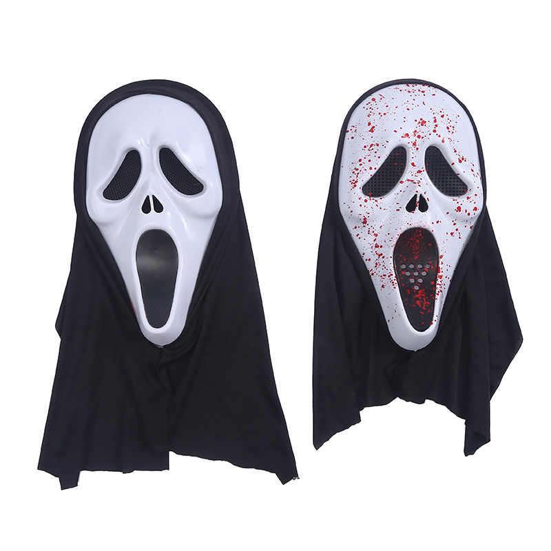 Máscara de grito de Halloween disfraz de cosplay cara de fantasma asesino de Halloween adulto de alta calidad