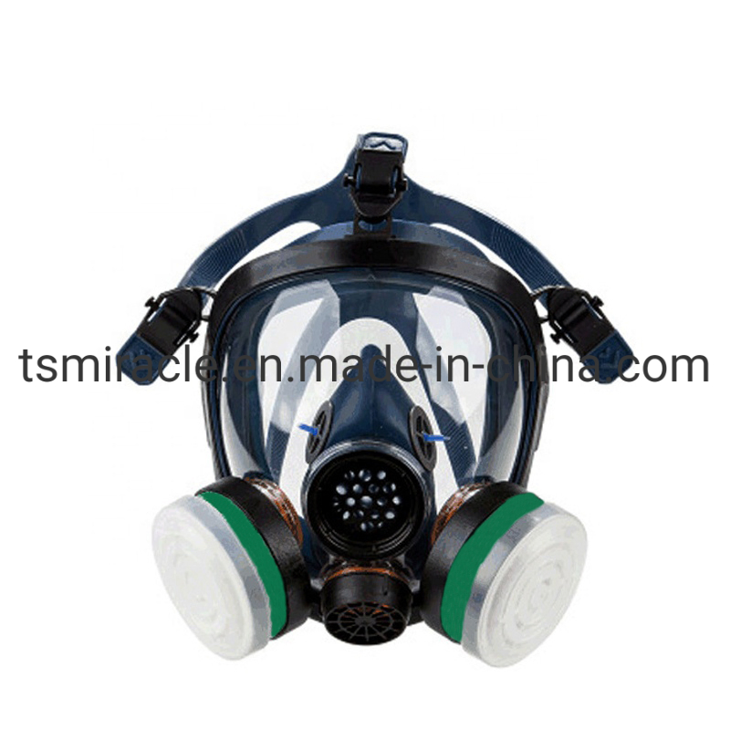 Máscara de gas de doble filtro Protección respiratoria industrial de seguridad