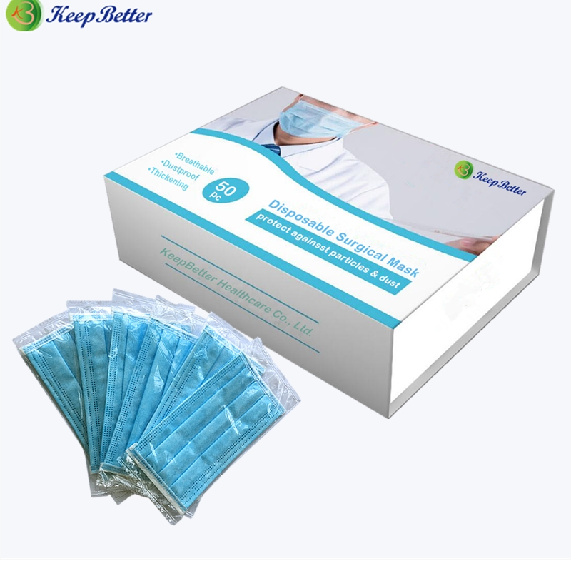 Mascarilla de Protección Facial Completa de Control de Infecciones Quirúrgicas No Tejida 3 Capas para Uso Diario Uso Médico Desechable Fácil de Respirar