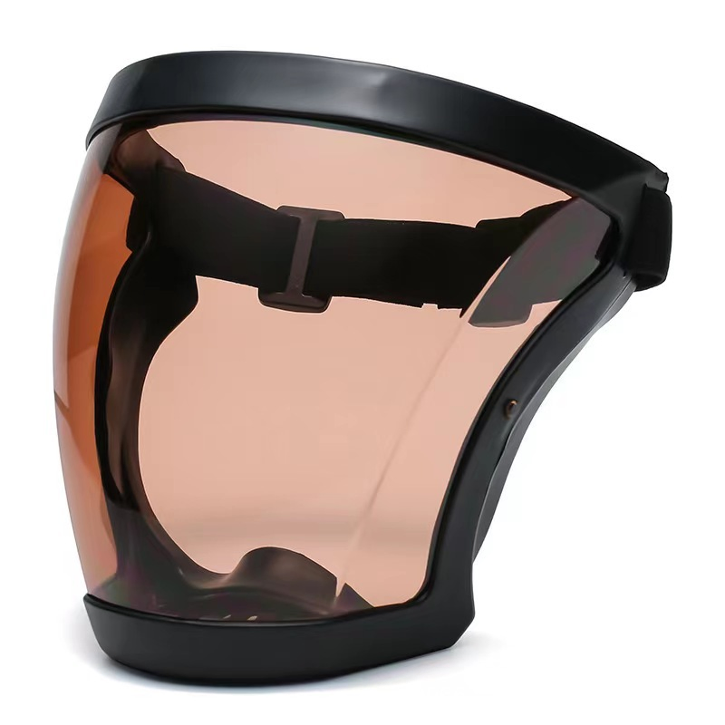 Máscara de cara protectora super clara antiempañante para adultos, máscara facial transparente de plástico