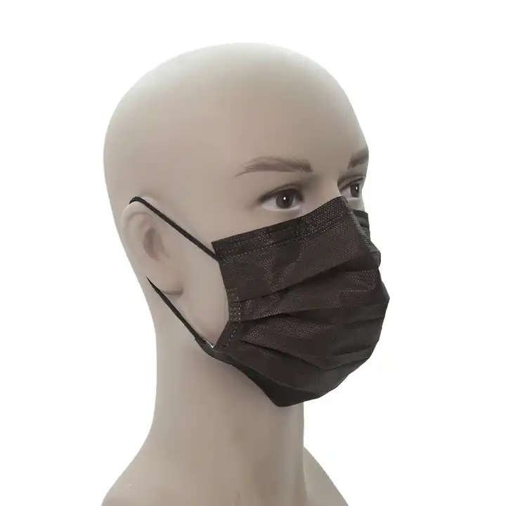 Mascarilla desechable negra de alta filtración con CE ISO 13485 FDA