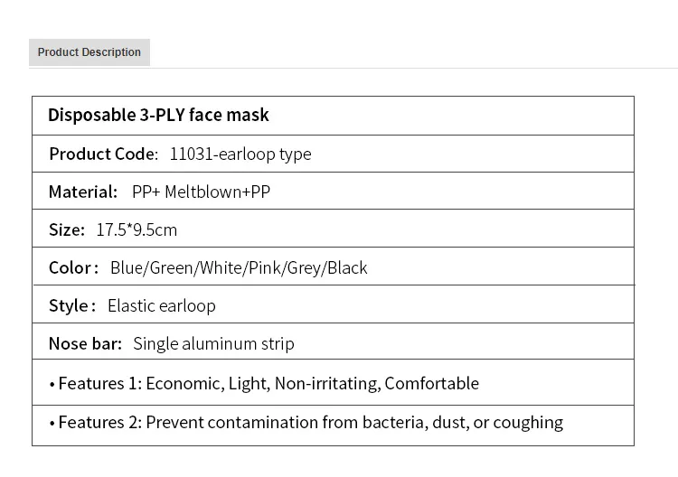 Mascarilla Facial 1
