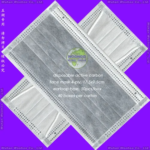 Mascarilla desechable de papel/laboratorio/seguridad 3-Ply no tejida de PP con lazo elástico/atado 3ply protectora