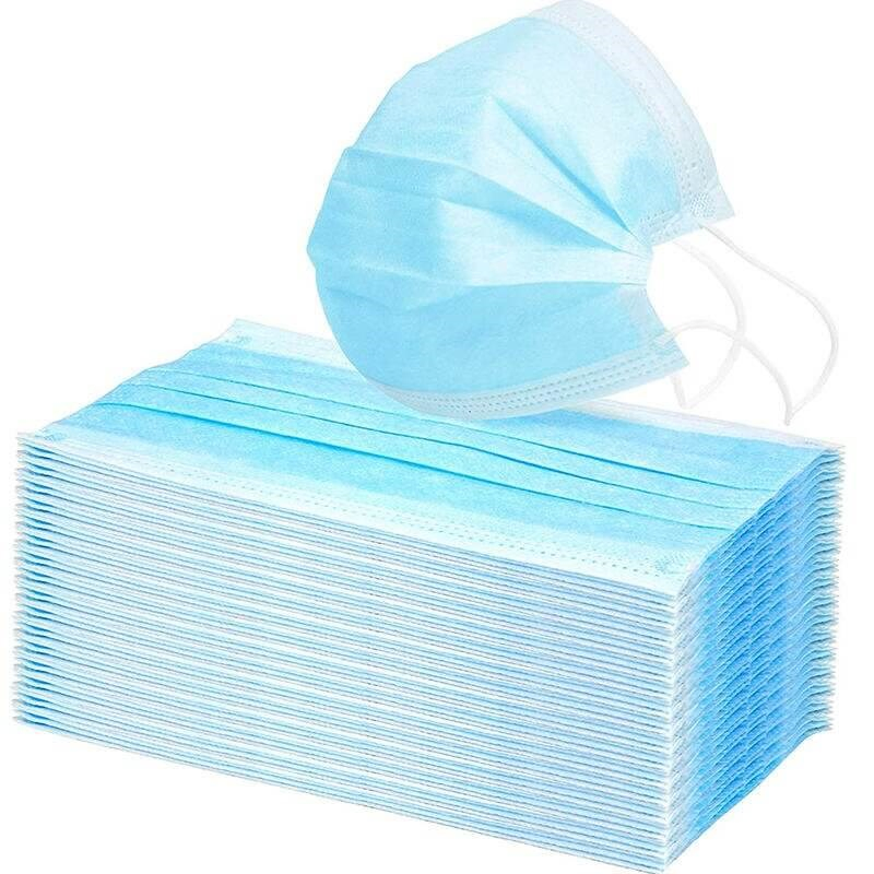 50PCS Mascarillas desechables 3-Layer protectoras con cómodas gomas para las orejas
