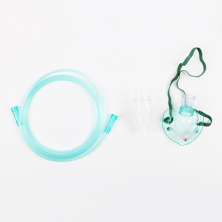 Fabricante Fábrica de China Niño Adulto CE ISO FDA Alta Calidad Desechable Grado Médico PVC con 2m Tubo 7FT Tubo Máscara Venturi Máscara de Nebulizador Máscara de Oxígeno