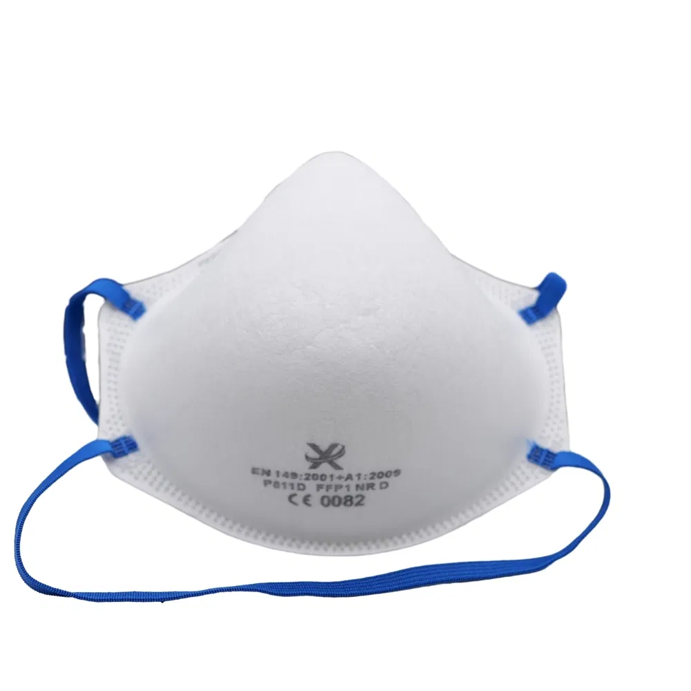 Mascarilla desechable FFP1 Nr Profesional Transpirable Respiratoria en forma de copa Seguridad contra el polvo