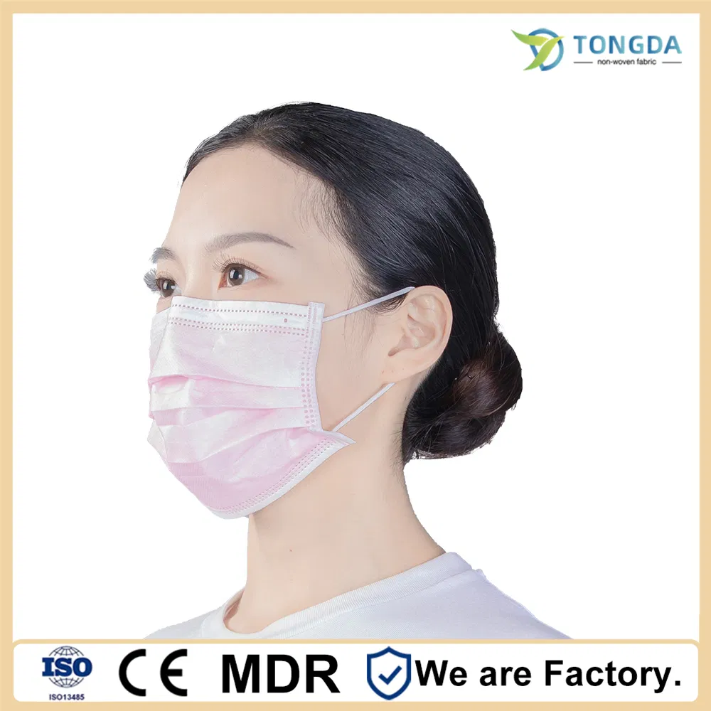 Fabricante OEM Hospital 3 Mascarilla Médica Desechable de Tela No Tejida Ply Quirúrgica
