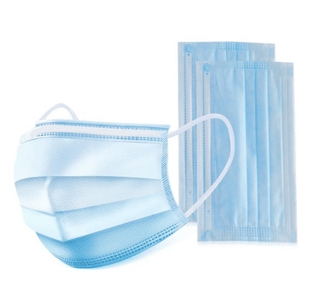 3 Mascarilla facial protectora médica desechable de 3 capas
