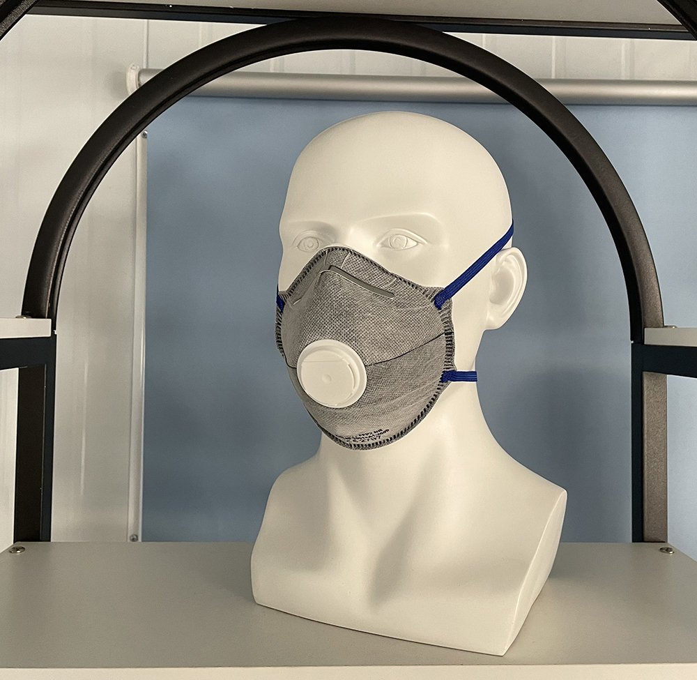Mascarilla industrial personalizada con válvula para polvo