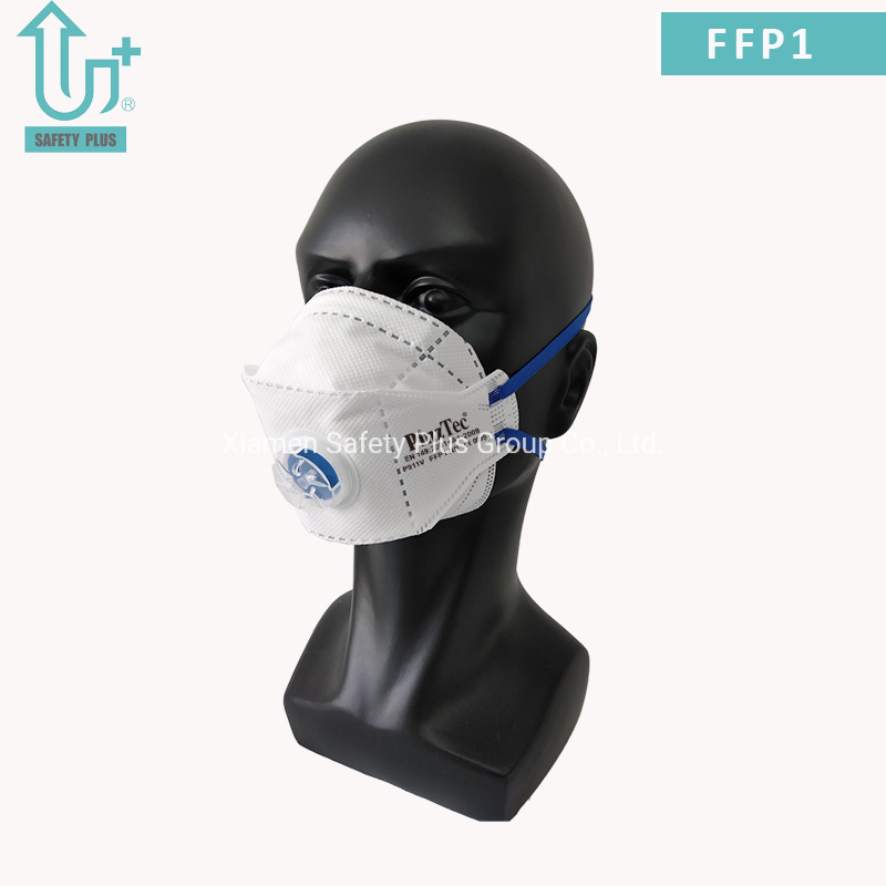 Mascarilla Protectora 4plys Desechable No Tejida FFP1 Clasificación de Filtro Con Banda para la Cabeza Adulto Plegable Soldada PP con Válvula Mascarilla contra el Polvo