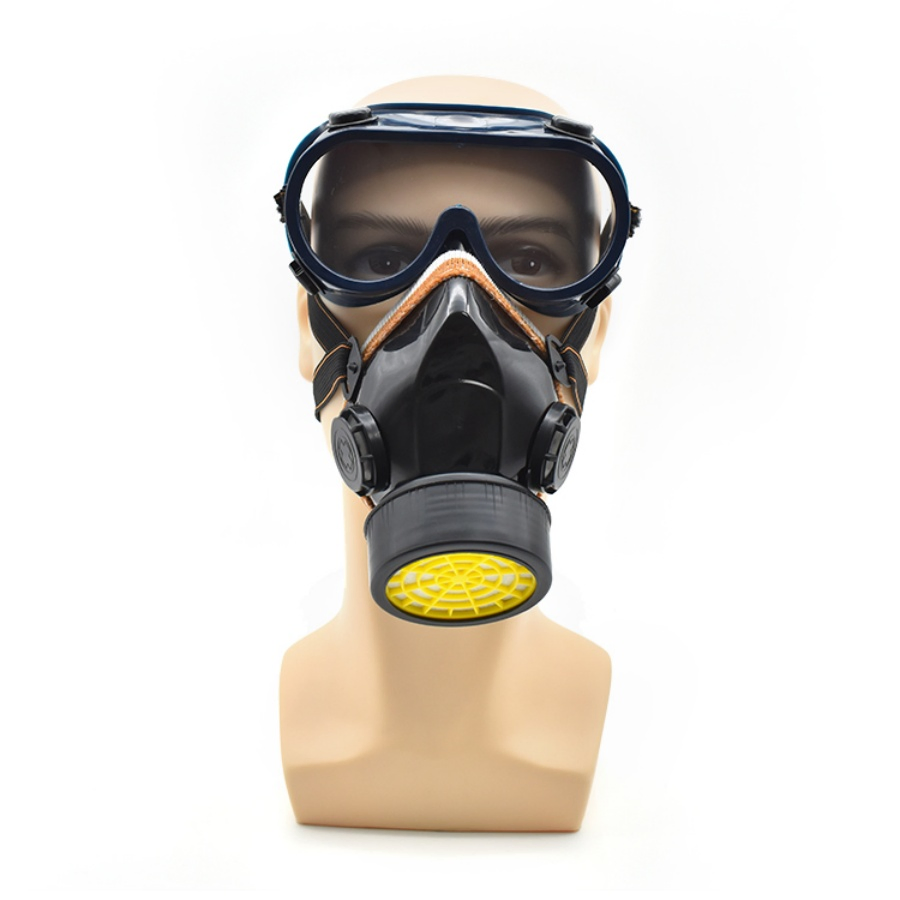 Mascarilla respiratoria de grado profesional con gafas de seguridad (HT-5042)