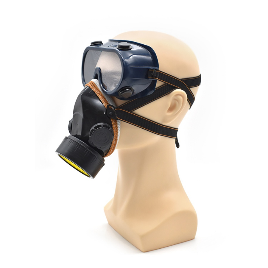 Mascarilla respiratoria de grado profesional con gafas de seguridad (HT-5042)