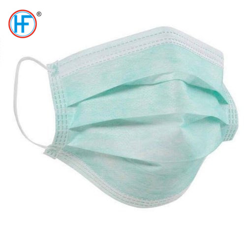 Mascarillas desechables de triple capa aprobadas por CE con lazo para las orejas y sujeción con clip nasal