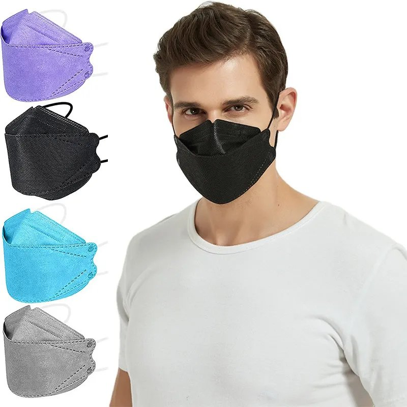 SJ KF94 Fabricante de mascarillas de China Protección premium contra el polvo Paquete individual Desechable Impermeable 4 Capa mascarilla quirúrgica KF94