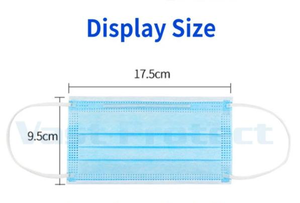 Máscara facial para adultos con orejeras personalizadas de fábrica en China En14683 3ply transpirable