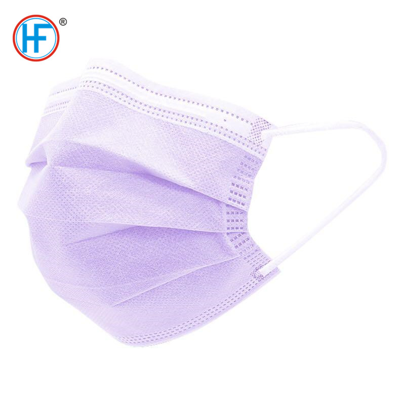 Mascarillas desechables de triple capa aprobadas por CE con lazo para las orejas y sujeción con clip nasal